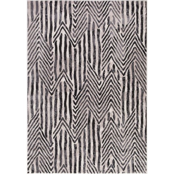 Concord Global 6 ft. 7 in. x 9 ft. 3 in. Lara Dancing Stripes - Ivory 45226